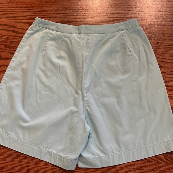 Liz Claiborne sport women’s cotton aqua shorts / adjustable front belt size 12 - Picture 2 of 8